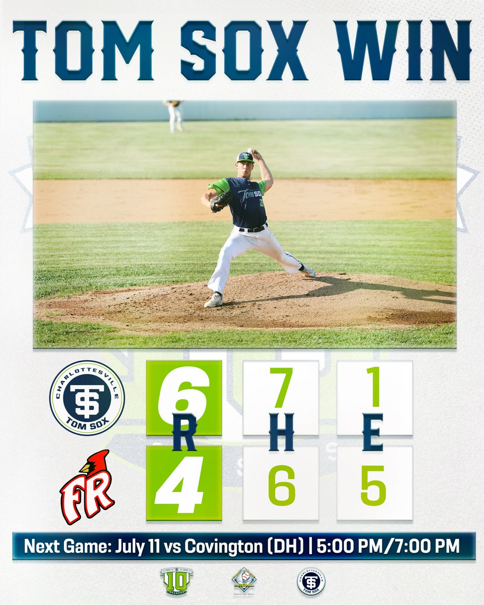 SOX W!!! Behind Tim Lawson’s (<a href="/timlawson2024/">Timothy Lawson ⭐️⭐️⭐️⭐️</a> / <a href="/DiamondHeels/">Carolina Baseball</a>) 9 K’s in 5 IP, the Sox get the W in Front Royal!

#GoSox
