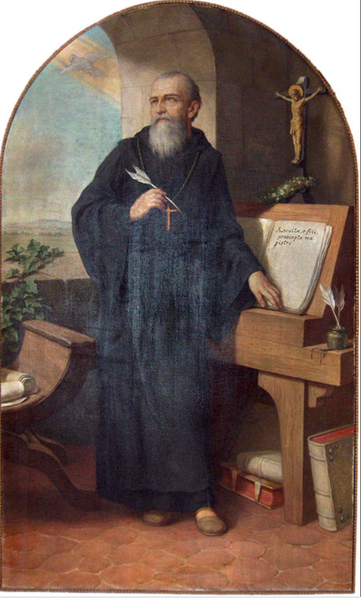 Entrance Antiphon
There was a man of venerable life,
Benedict, blessed by grace and by name,
who, leaving home and patrimony
and desiring to please God alone,
sought out the habit of holy living.