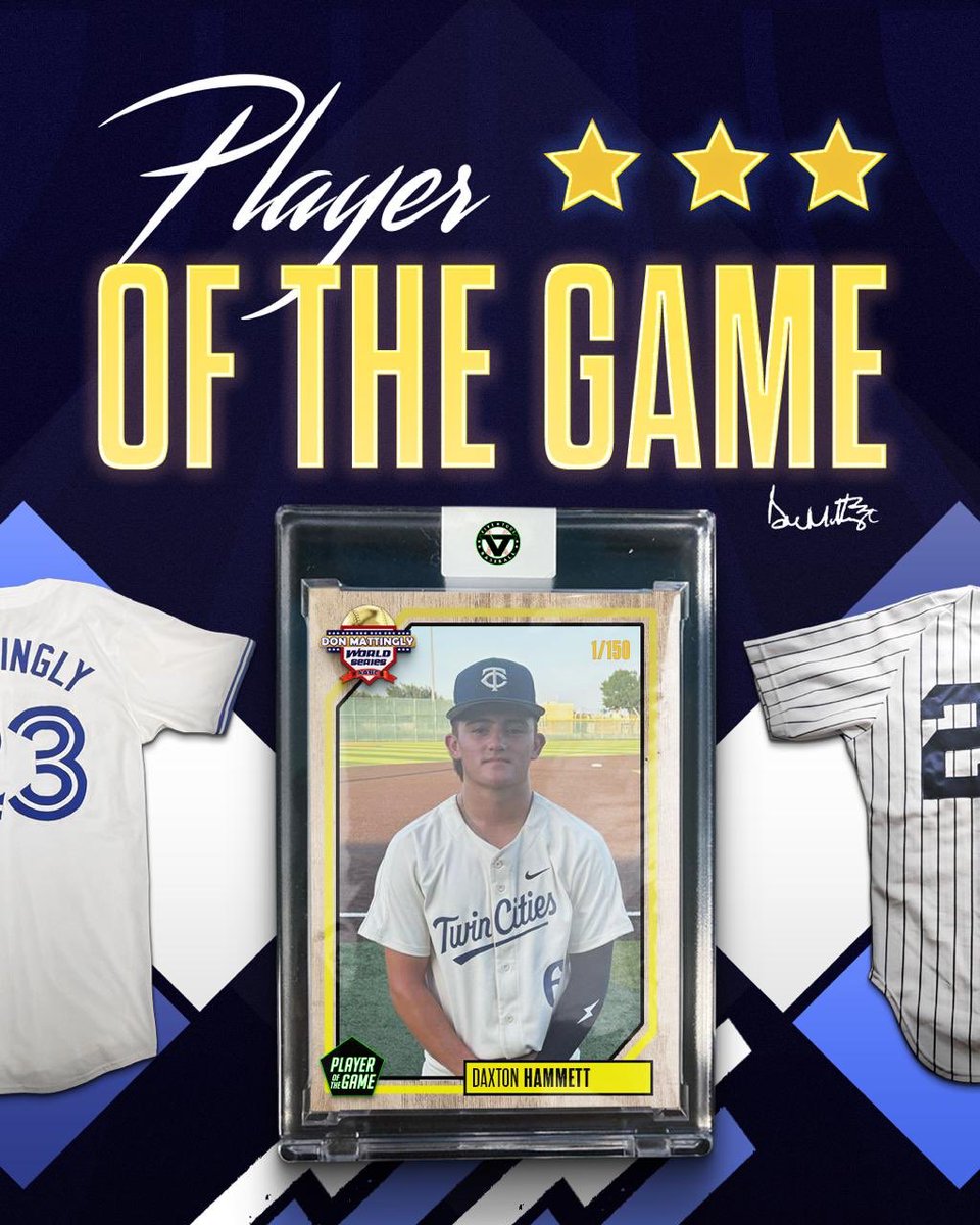 ✭Five Tool Texas✭ (@fivetooltexas) on Twitter photo #MattinglyWS F: <a href="/DFWTwins/">DFW TWINS</a> 17U Scout 3, Risin Baseball Richardson 0
PoG: <a href="/Dax_hammett07/">Daxton Hammett</a> 4 IP, 8K, H, 0R
Notable: <a href="/J_Dutchover7/">Jacoby Dutchover</a> 1-3, 2 RBI, R #MattinglyWS F: <a href="/DFWTwins/">DFW TWINS</a> 17U Scout 3, Risin Baseball Richardson 0
PoG: <a href="/Dax_hammett07/">Daxton Hammett</a> 4 IP, 8K, H, 0R
Notable: <a href="/J_Dutchover7/">Jacoby Dutchover</a> 1-3, 2 RBI, R