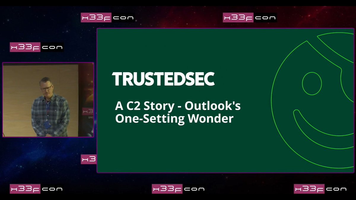 x33fcon's tweet image. #x33fcon 2025 talks: @Oddvarmoe - Redteam Chronicles: A C2 Story - Outlook's One-Setting Wonder > youtu.be/wrPU89TpitM
