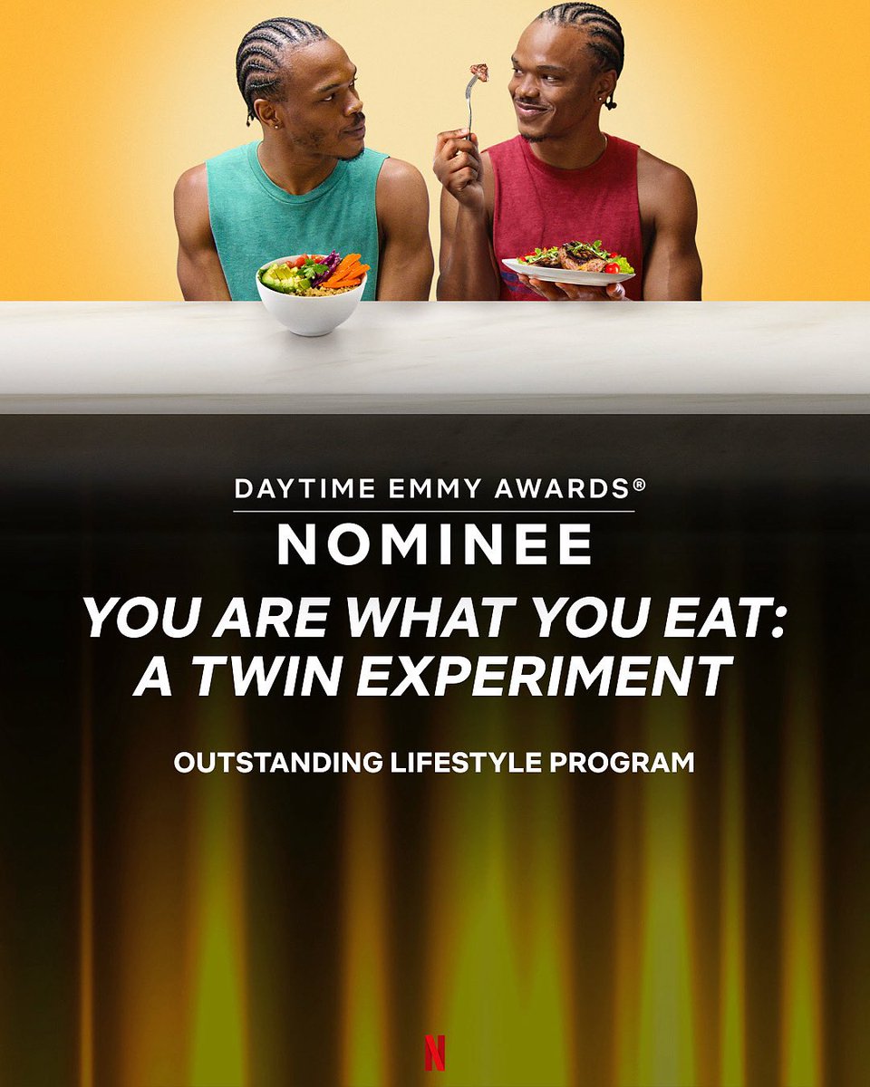 We’re elated to announce our hit <a href="/netflix/">Netflix</a> series You Are What You Eat has been nominated for the 52nd Annual Daytime Emmy Awards!! 

Watch it here:  netflix.com/us/title/81133…

Category: Outstanding Lifestyle Program             
Director Louie Psihoyos