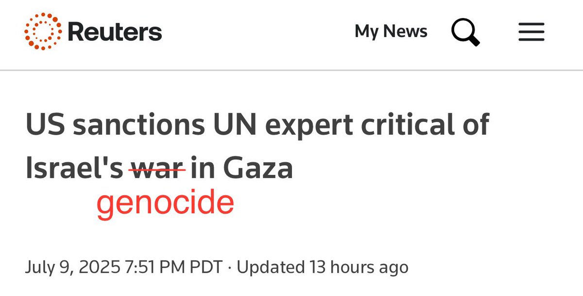 Assal Rad (@assalrad) on Twitter photo .<a href="/FranceskAlbs/">Francesca Albanese, UN Special Rapporteur oPt</a> was sanctioned for doing her job. She’s supposed to be critical of a GENOCIDE. Call it what it is. .<a href="/FranceskAlbs/">Francesca Albanese, UN Special Rapporteur oPt</a> was sanctioned for doing her job. She’s supposed to be critical of a GENOCIDE. Call it what it is.