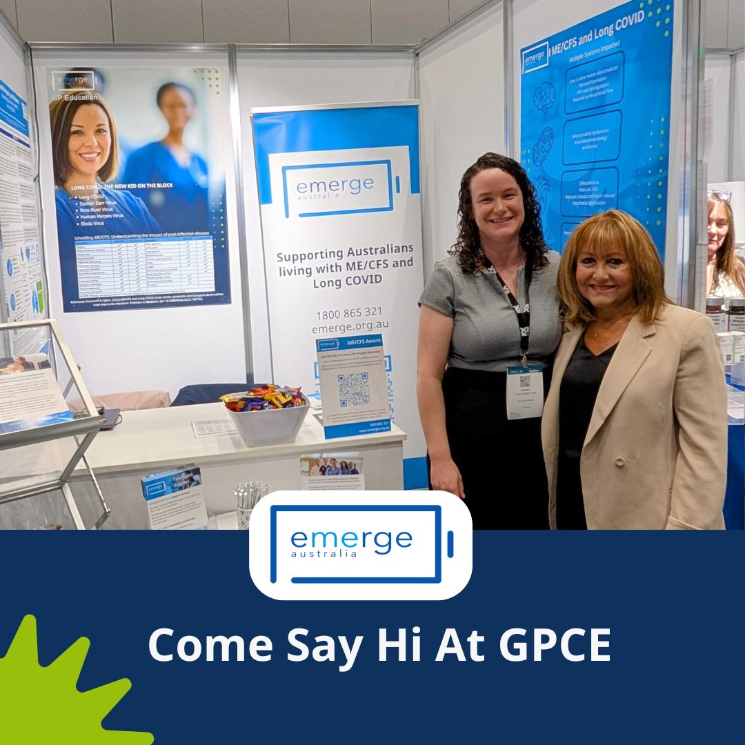 Join us at #GPCEMelbourne! Visit Emerge Australia's booth D20 to learn how we can assist #MECFS and #longCOVID patients. Don't miss Prof. Bernard Shiu's session on diagnosing and managing these conditions. Saturday, July 12, 10-11am.

vist.ly/3n82uec