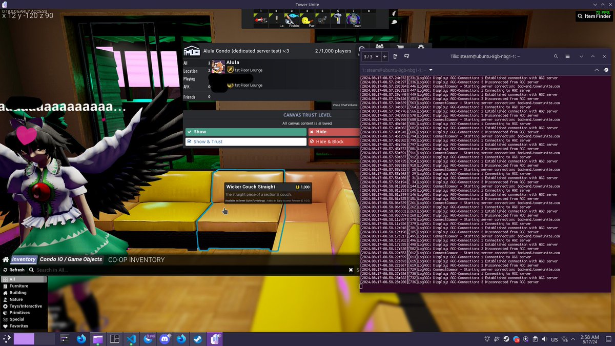 Tower Unite finally released Dedicated Condos to beta so, a fun fact: 

my own one was running for around 14 months by now (May 2024 according to file dates on the server)