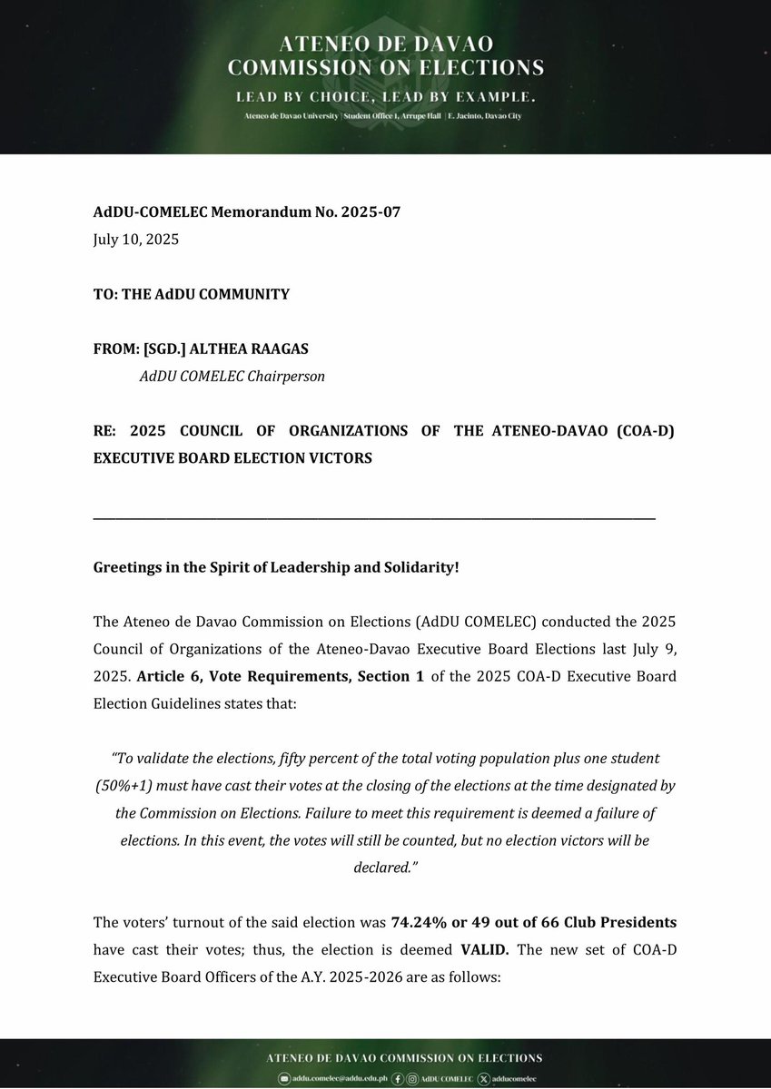 AdDU COMELEC tweet media