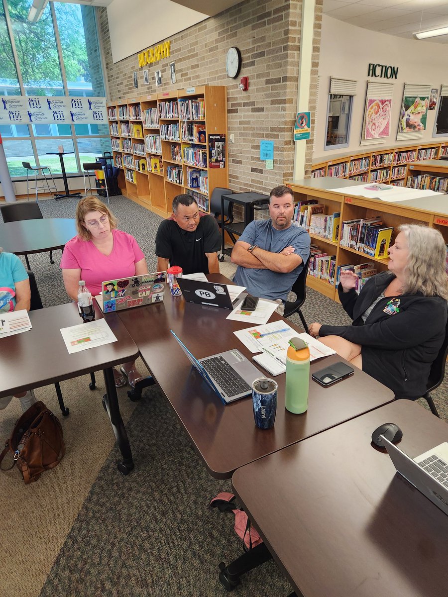 GreeceOlympia's tweet photo. Our school improvement team spent the afternoon reflecting on the 24-25 school year and planning for the 25-26 school year! All to ensure our students get the best.   #GreatThingsHappenAtOLY #WeAreOlympia https://t.co/IhaE8bfIUb