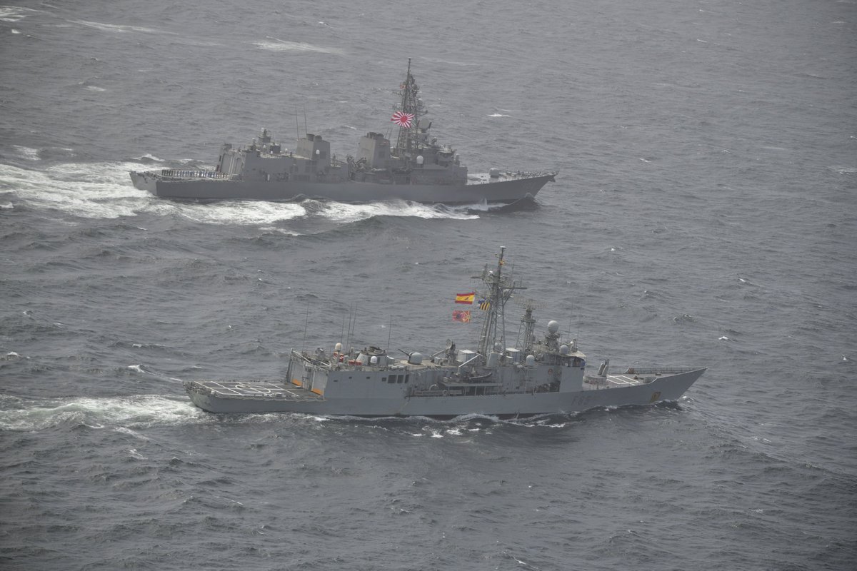 jjoc_pa's tweet image. 7月7日、第51次派遣海賊対処行動水上部隊の #護衛艦はるさめ は、EU海上部隊でATALANTA作戦の旗艦フリゲート艦NAVARRAと海賊対処共同訓練を実施しました。本共同訓練は中東地域において海賊対処に従事する各国との連携強化及び、海洋安全保障の維持の観点から、非常に大きな意義があります。