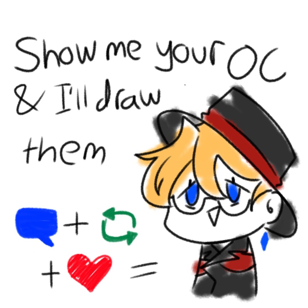 I didnt do this one last week cause I was focusing on my own art, anyways, #artmoots, show me your OC and I'll draw a mini version of them

#artshare #originalcharacter