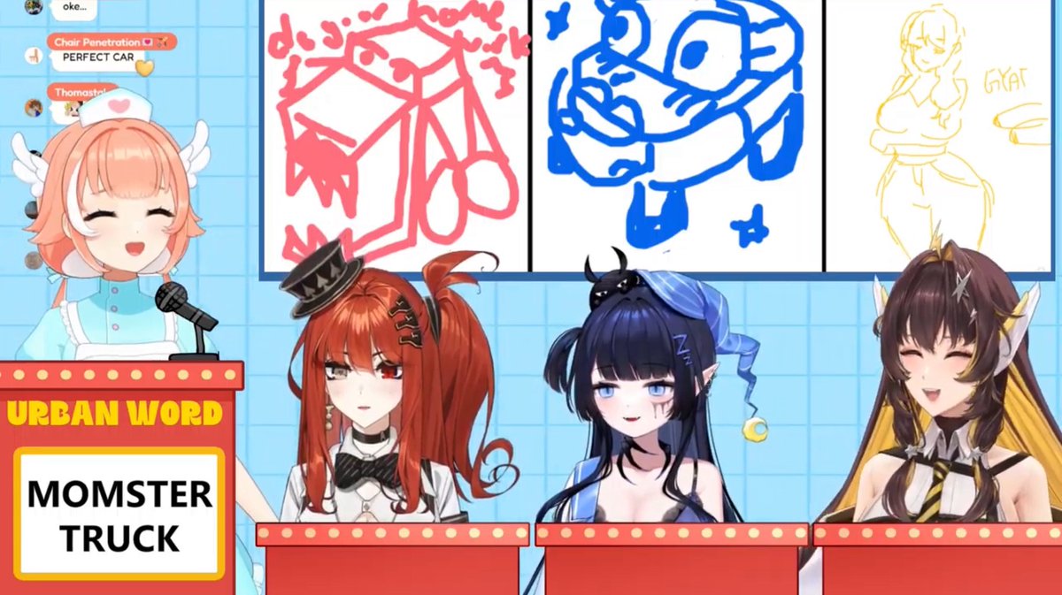 _Potatomilk's tweet photo. Tonight's Urban Dictionary Challenge was a lot of fun with cute and silly drawings, drama, romance, comedy, and a shocking twist! #PillowDear #RolltheDais #REMKanashibari #UnagiLive https://t.co/R1Fg9Mp9wg