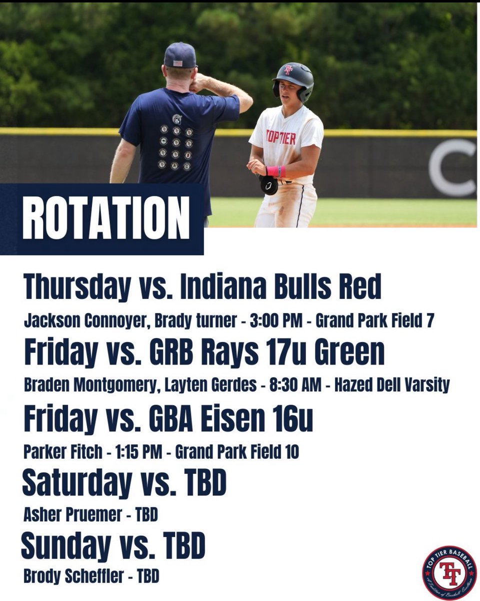 Our 17u pitching rotation for the ABC Invite
<a href="/Bullpenevents/">Bullpen Tournaments</a> | <a href="/TopTierBaseball/">Top Tier Baseball 🇺🇸</a>