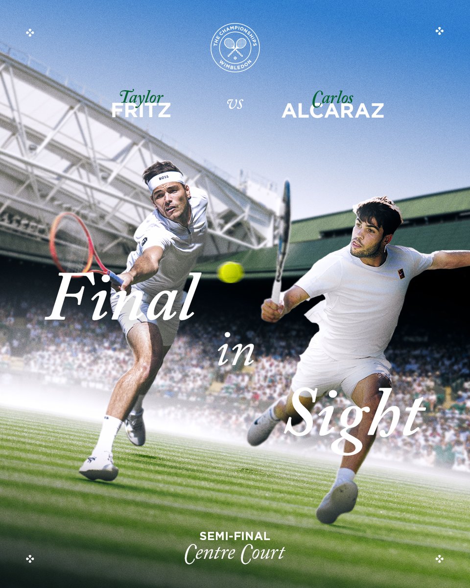 Fritz and Alcaraz. Set for Centre stage ✨

#Wimbledon