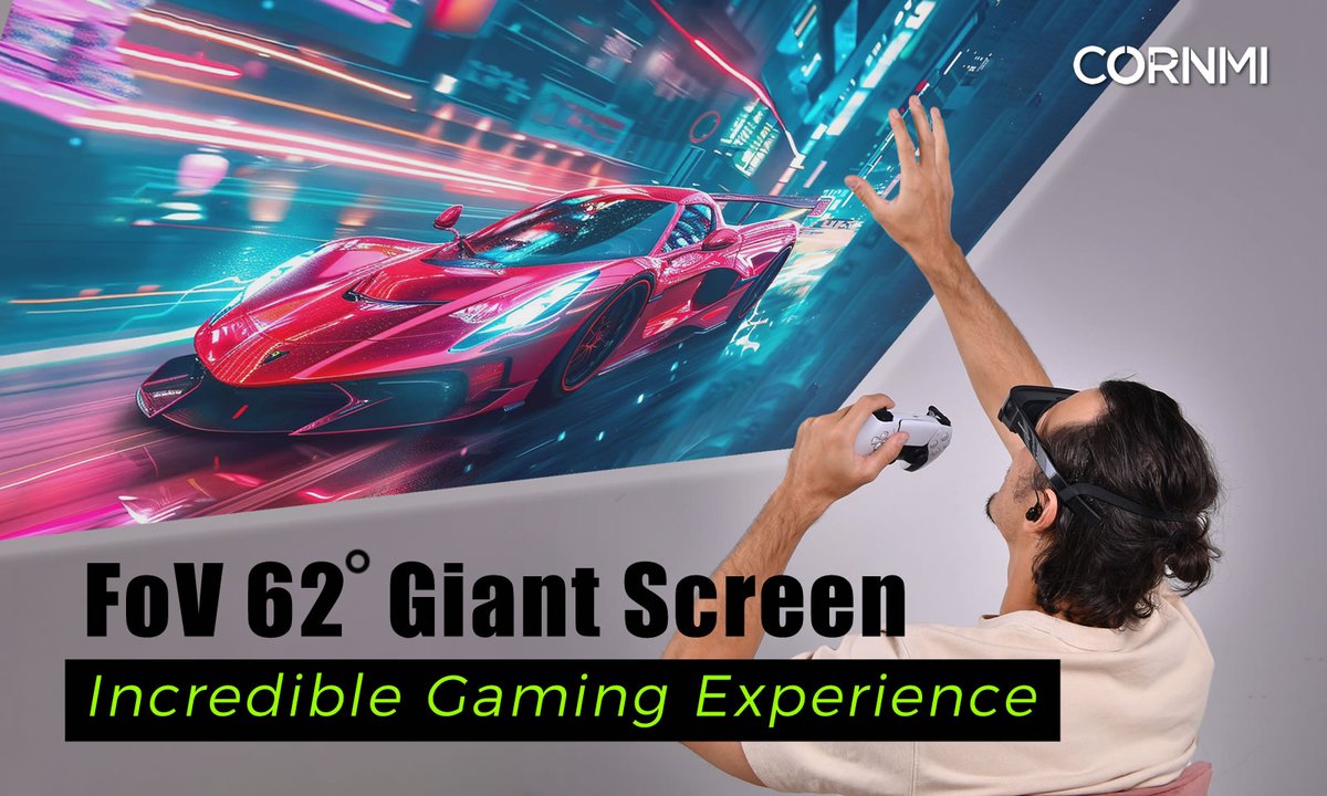 Cornmi_Official's tweet photo. 🚀 Immerse yourself in an Incredible Gaming Experience with CORNMI's FoV 62° Giant Screen! 🎮
#CORNMI #Gaming #ImmersiveExperience #GiantScreen #GameOn
Shopify Store: https://t.co/e7FvpLTKvr https://t.co/3f5fgMIQbY