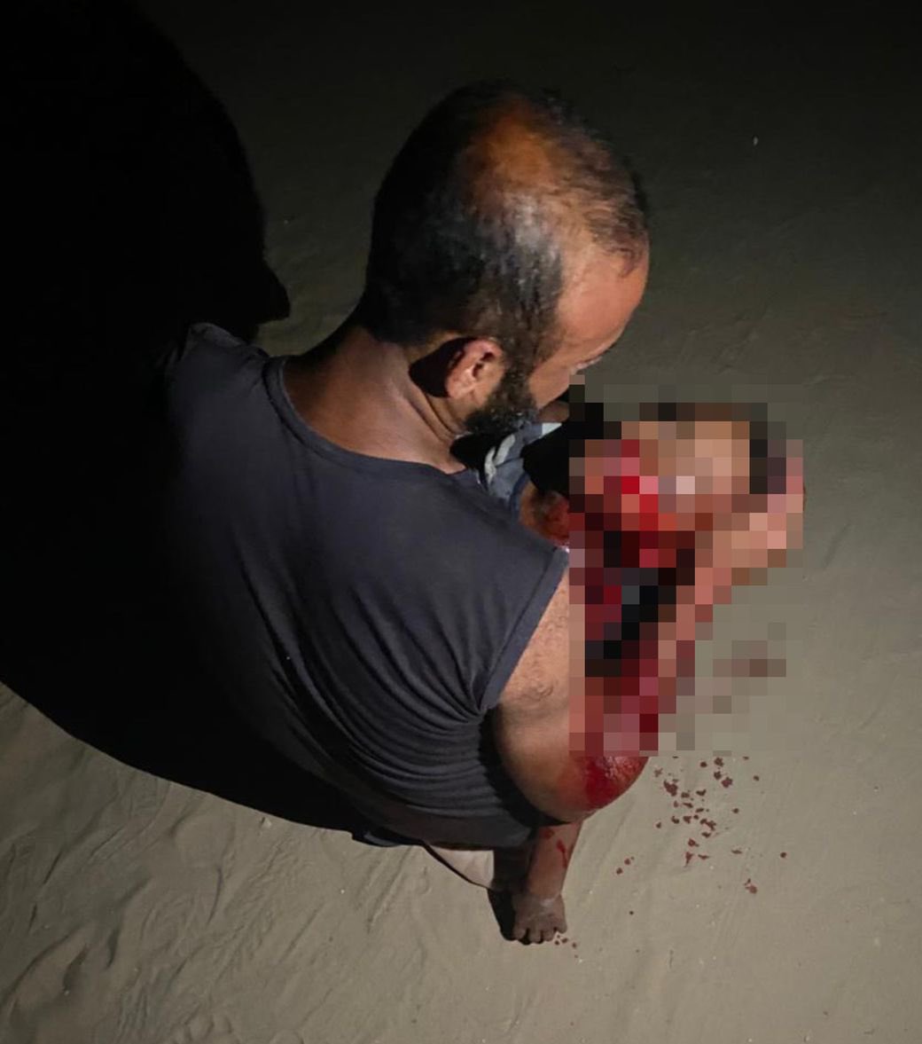 This night in displacement camp west of Khan Younis!