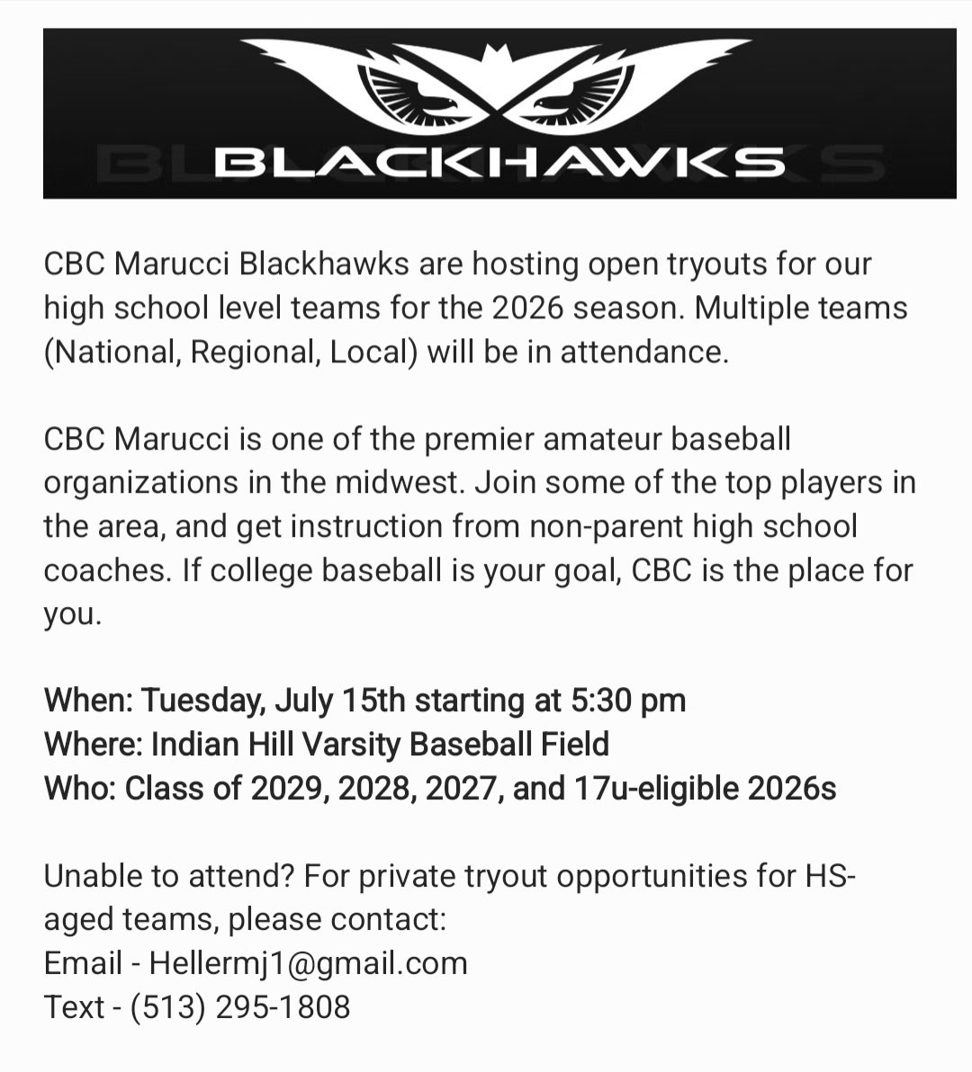 Tryouts for our 2026 High School teams 👇🏻 if you are interested please fill out the form docs.google.com/forms/d/1QDbPM…
