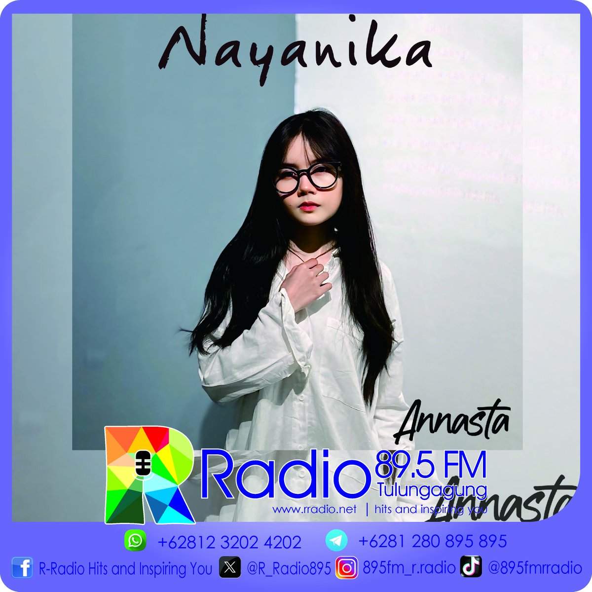 R_Radio895's tweet image. KAWAN – Stlh mmperkenalkn diri lewat debut single "Ada Yang Salah" Feb lalu, pnyanyi muda brbakat Annasta kmbli hadir dgn karya trbarunya "NAYANIKA" dbwh naungan Big Records Asia.
Simak single "NAYANIKA" dari Annasta hanya di 89.5 FM R-Radio, Hits and Inspiring You.