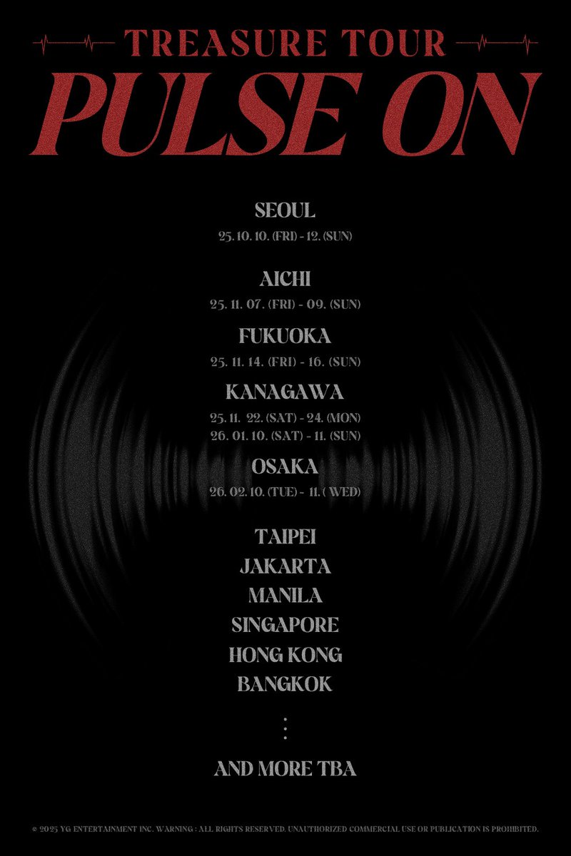 #TREASURE TOUR [PULSE ON]

#트레저 #PULSE_ON #TOUR #SEOUL #JAPAN #ASIA #YG