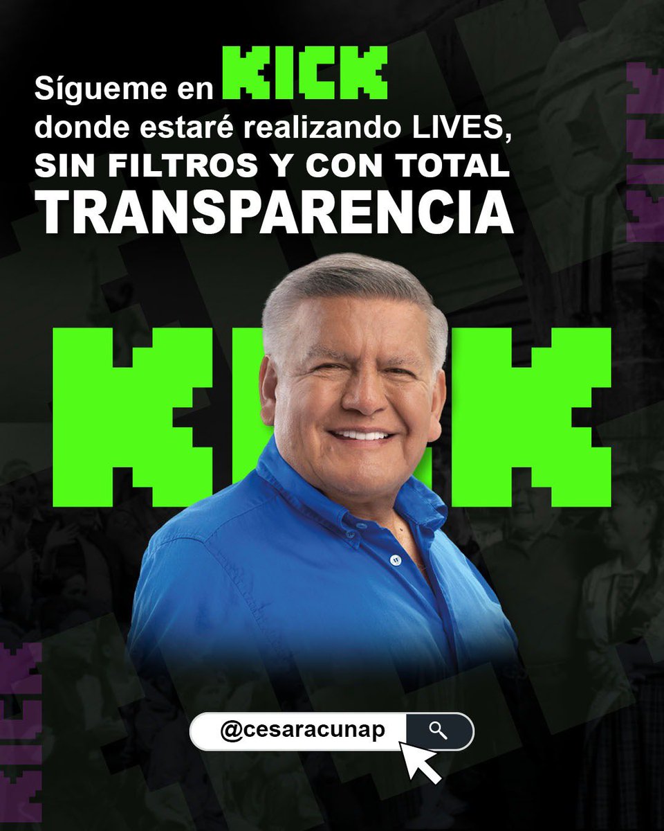 CesarAcunaP's tweet photo. Estamos en Kick ‼️‼️🫣😎😜
Conversaremos en vivo, sin filtros, y con clips como cancha. 🍿🍿🍿

🔗 https://t.co/tkkT5M1A4Z ✅

#CAPLive #AcuñaLoDiceAcuñaLoHace #CAPenkick https://t.co/V6rf3cUbmU
