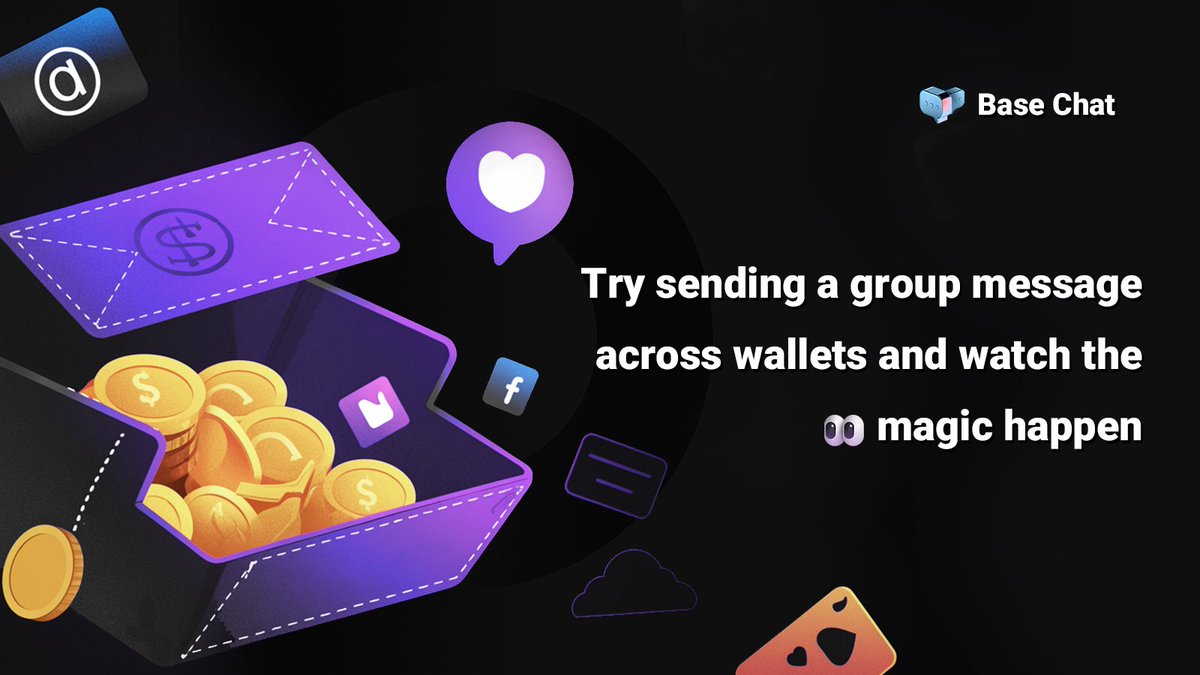 BaseChat_erc20's tweet photo. Try sending a group message across wallets and watch the magic happen👀 https://t.co/FX8E4PjHjE