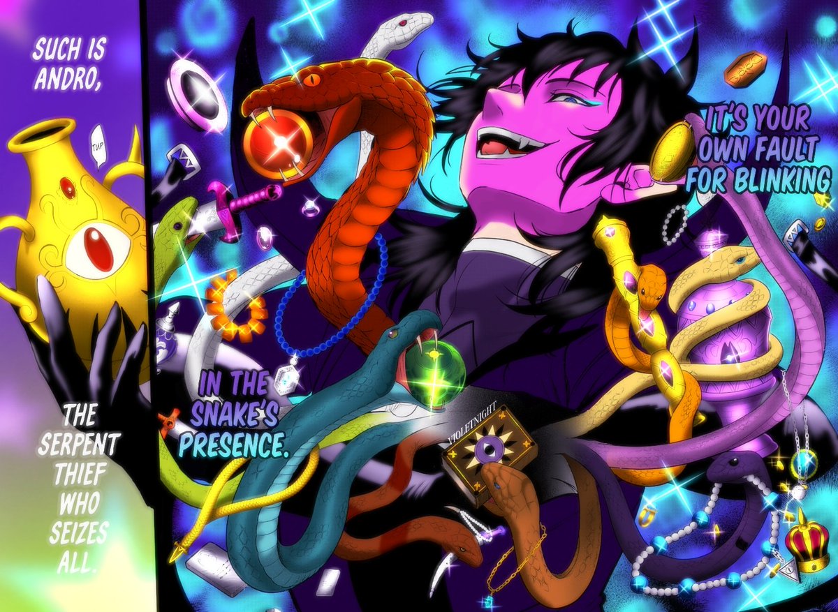 v1oletnight's tweet image. It's your own fault for blinking in the snake's presence. 🐍
☆ #mairimashitairumakun #mangacoloring