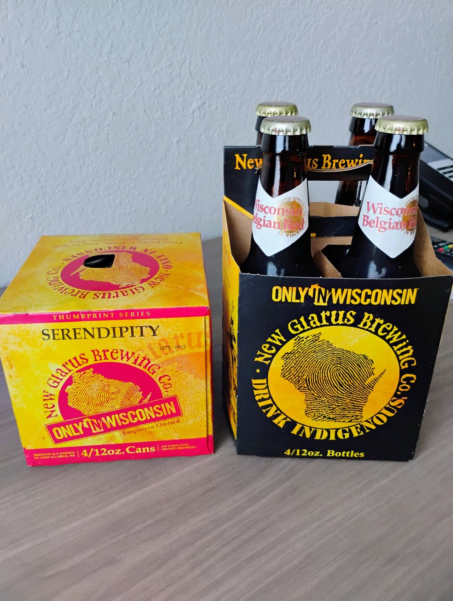 BeerSnobSean's tweet image. As insane as this sounds, these amazing craft beers from @newglarusbrew cost me a total of $16 plus tax at the local gas station. 4% Wisconsin Belgian Red, a cherry bomb, and a 5% pilsner. Fancy glassware provided by HIX. @qblacklock @WIbeerbaron @DingsBeerBlog @DrGoodBeer #beer