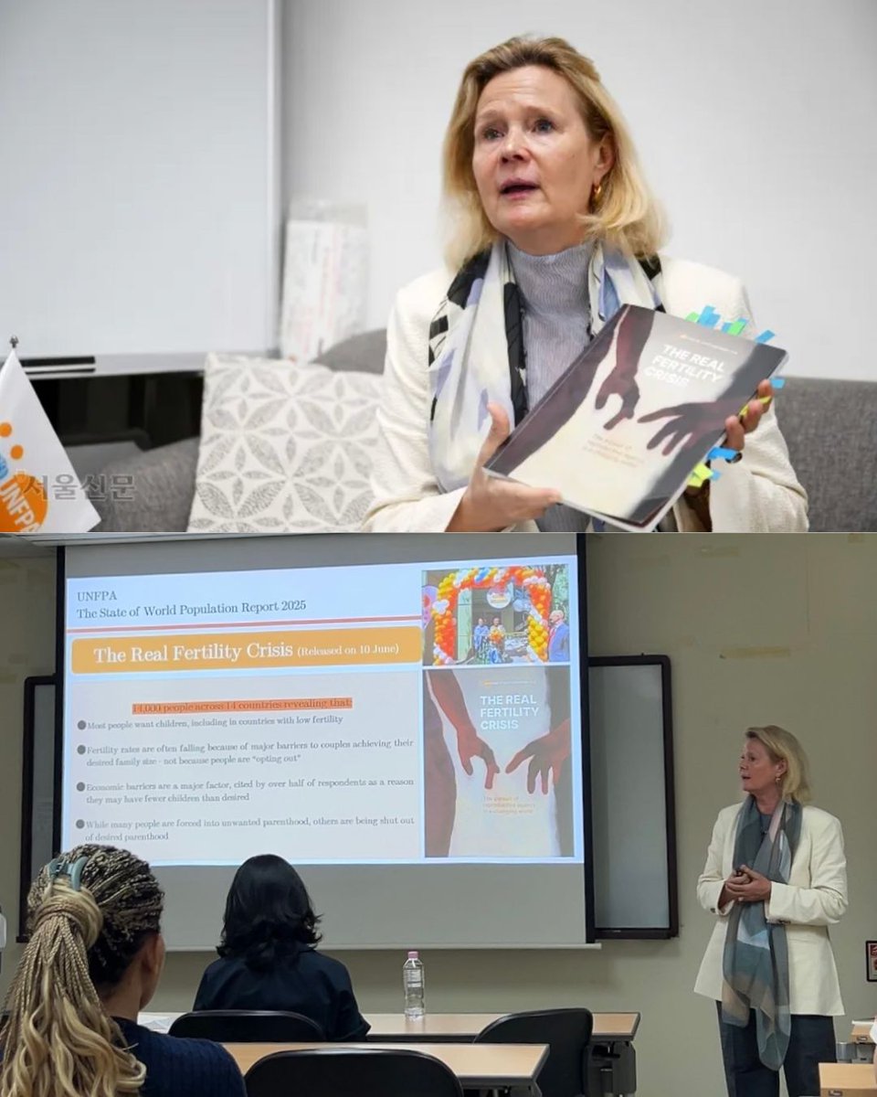 UNFPASeoul's tweet image. Today is the #WPD themed “empowering young people to create the families they want in a fair and hopeful world.” @UNFPA continues a relentless engagement in #RoK for #reproductive #agency. See the statement by @UNFPA Executive Director Dr. Natalia Kanem: bit.ly/4llF2cf