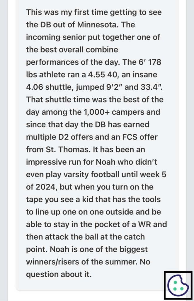 thenoahkalipe's tweet image. Thanks for the write ups @PrepRedzone!!
@PrepRedzoneMN @MJ_NFLDraft @NWahlScouting
