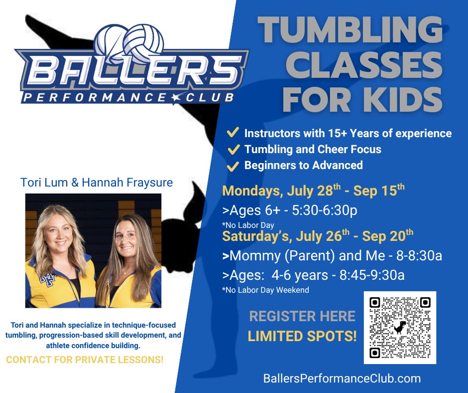 Tumbling Classes at Ballers 🤸‍♀️🤸‍♂️
<a href="/MFHScheer/">MFHS Cheerleading</a>