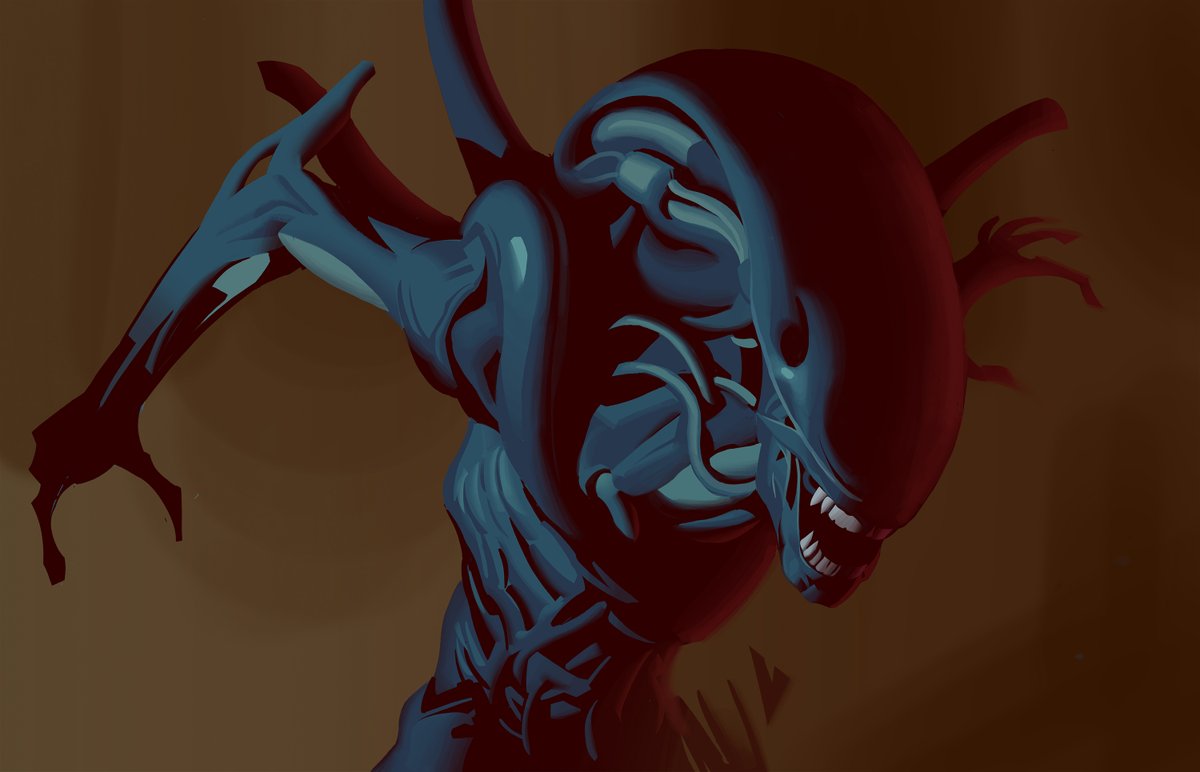 SamoArt94's tweet image. Another fun painting exercise, using an awesome screenshot from Alien: Rogue Incursion, I did not follow the reference completely, but felt like it was still good practice!
Original Reference: variety.com/wp-content/upl…
#aliens #xenomorph #alienrogueincursion #photostudy