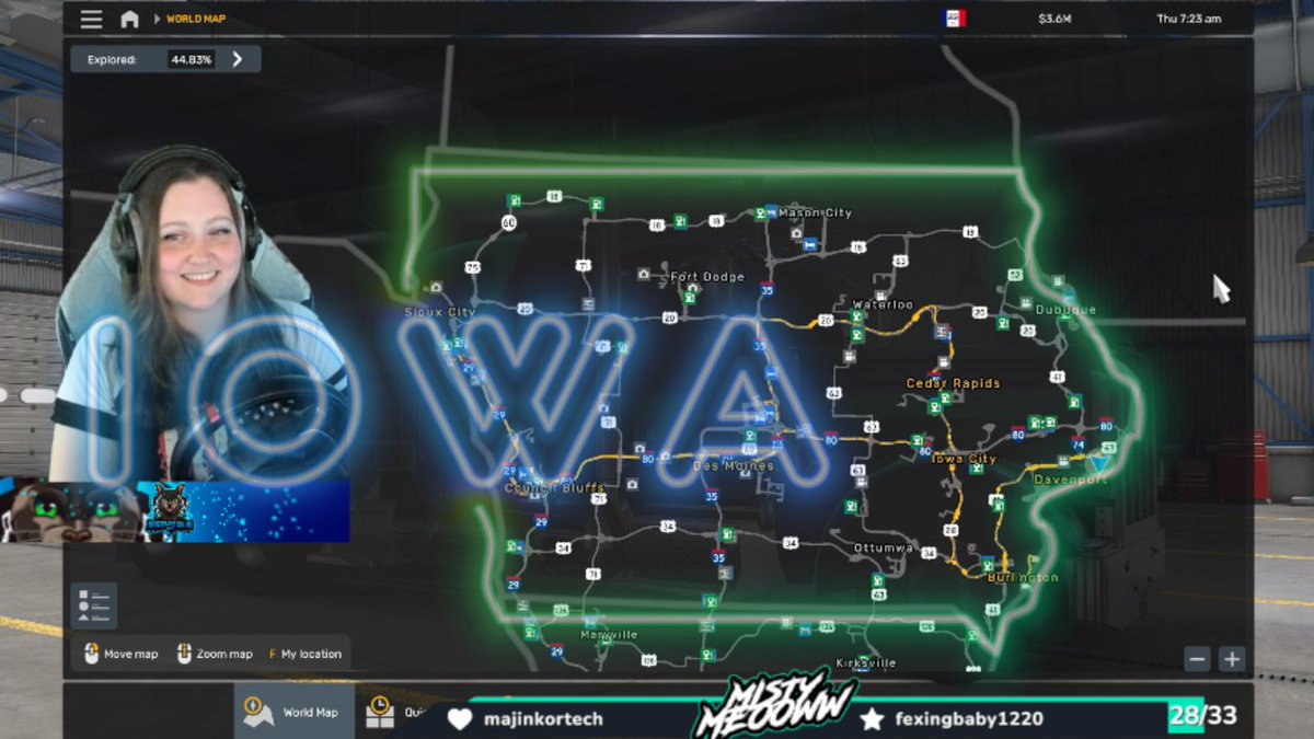 mistymeooww's tweet image. We drove around Iowa on #AmericanTruckSimulator today! @gportalint has servers for this game too! I havnt played in forever but this is still my second most streamed game 😅 @SCSsoftware g-portal.com/?ref=MistyMeoo…