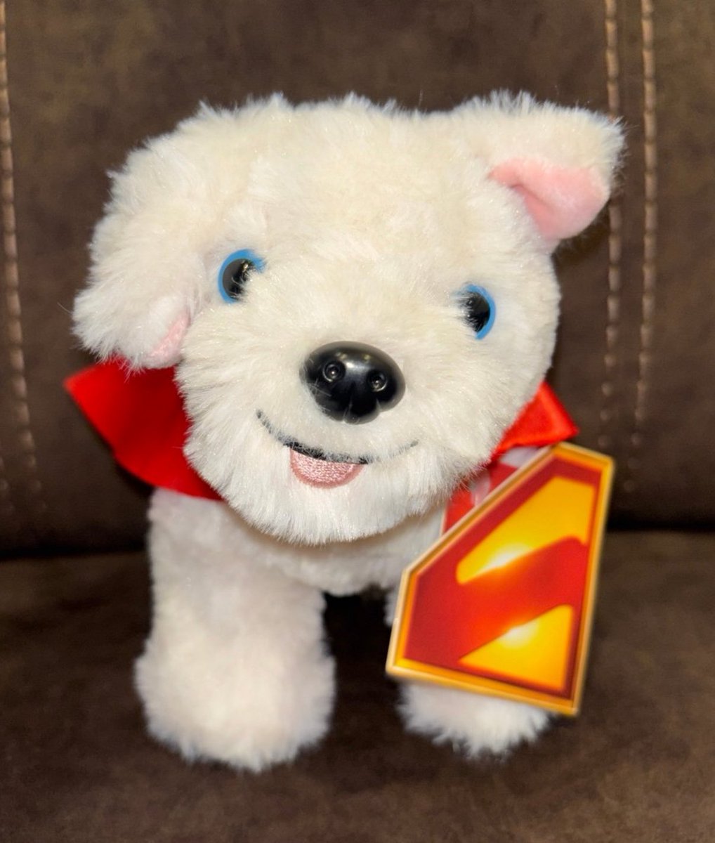 PlushieADay's tweet image. Krypto the Super Dog plush!
- Released in 2025 by DC and Warner Bros
- Available at select Movie theaters ❤️
- Look up, this plushie might be flying in the sky