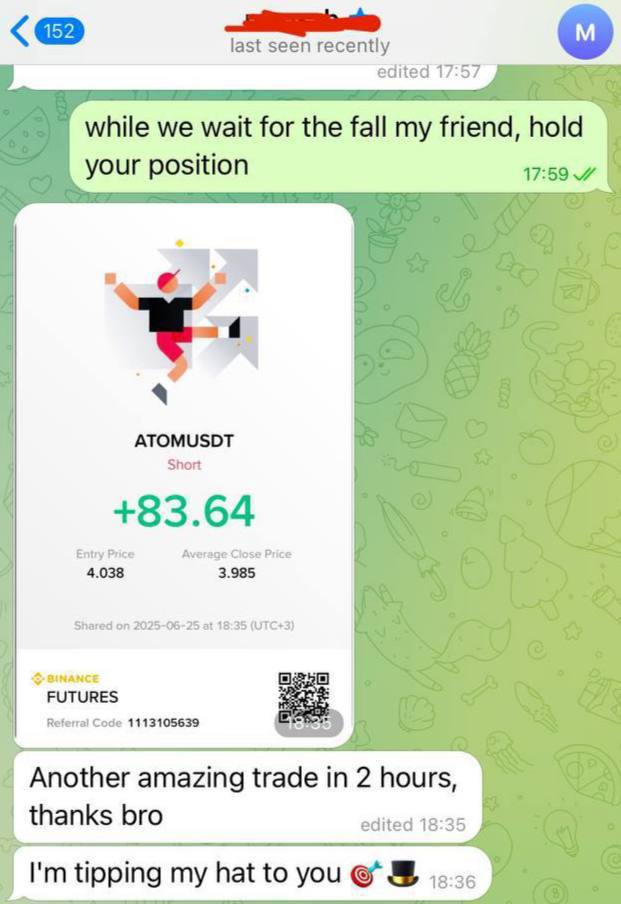 BINARY210986's tweet photo. 🚨 Still Watching From the Sidelines?
While you’re hesitating, our VIPs are cashing out daily 💸

Just look at these insane real profits:

🔥 TAOUSDT +154%
🔥 LDOUSDT +70%
🔥 BONKUSDT +59%
🔥 ATOMUSDT +83%
🔥 SUIUSDT +55%
🔥 GALAUSDT +79%
🔥 ONTUSDT +149% https://t.co/fndcl4i6mg