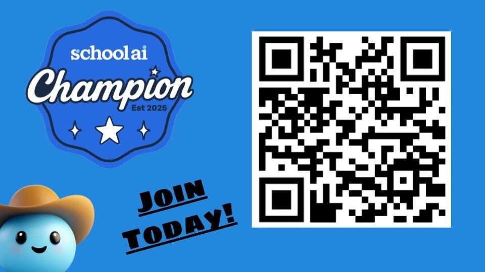 We are so excited to announce our new Community program! SchoolAI Champions!

🎯 Fun missions for teachers  
🎁 📣 🥇 Swag, badges &amp; shoutouts  
🎮 A gamified way to grow your AI superpowers   
Join the movement → schoolai.com/champions/join
