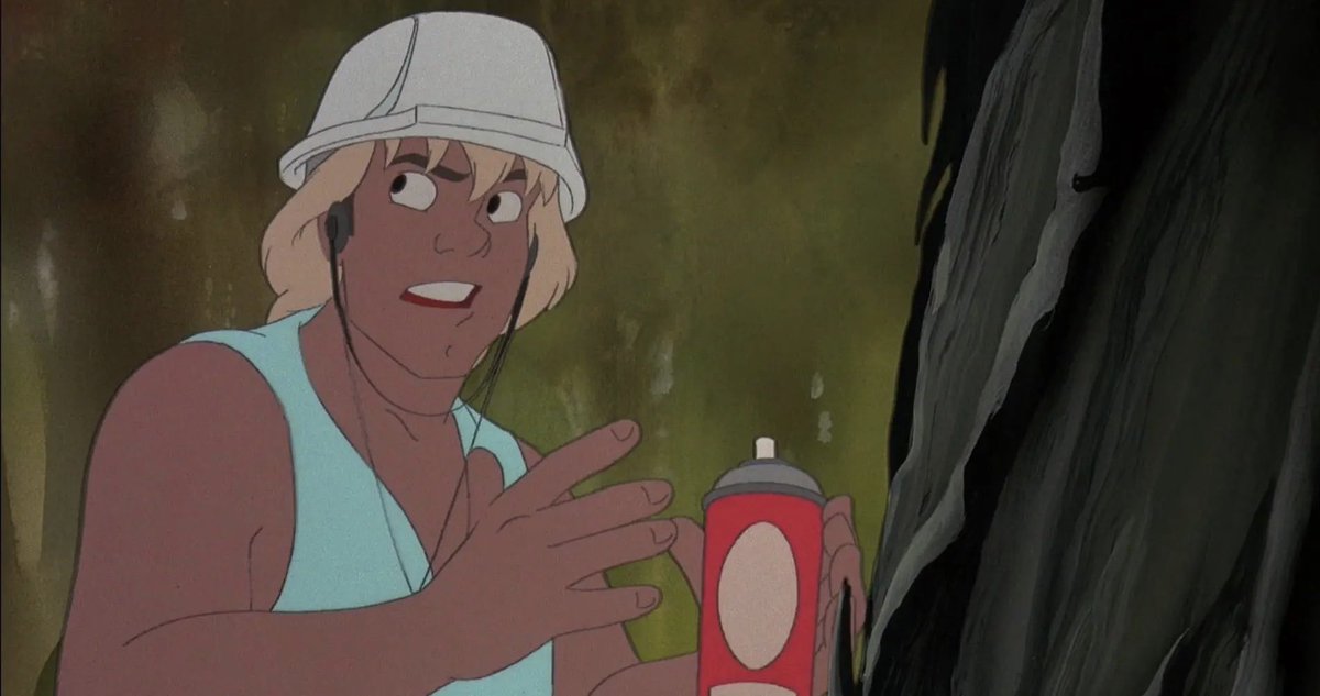 Ultimate_Tye's tweet image. #EdwardsMovieCharacterChallenge2025 #July
@midgetmoxie
Day #7 — Works with Cutting Down Trees: Zak Young, from the animated fantasy, "FernGully: The Last Rainforest" (1992), is a teenage logger.
"They're not here to protect the forest; they're cutting down trees."