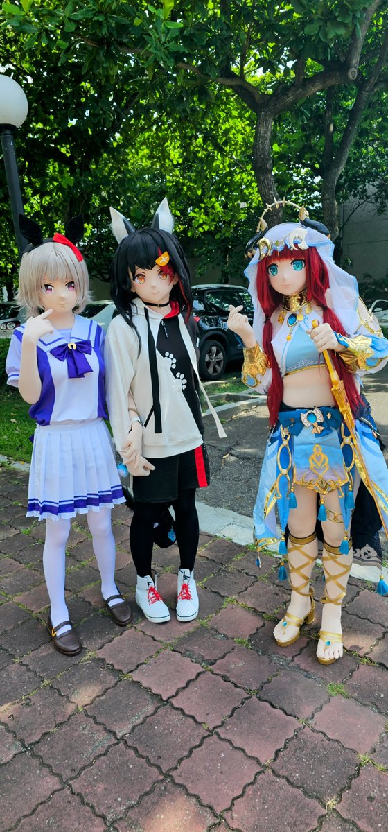 nightmayhui_kig's tweet photo. 我的出展冒險~雲林虎尾科大_雲緣起-雲林動漫祭~
角色_妮露~
花絮~
感謝各前輩合照~ 🥰
#雲緣起 #YF07 #雲緣起YF07 #kigurumi #着ぐるみ #cosplay #妮露 #原神 #GenshinImact https://t.co/8obVmCBWXt