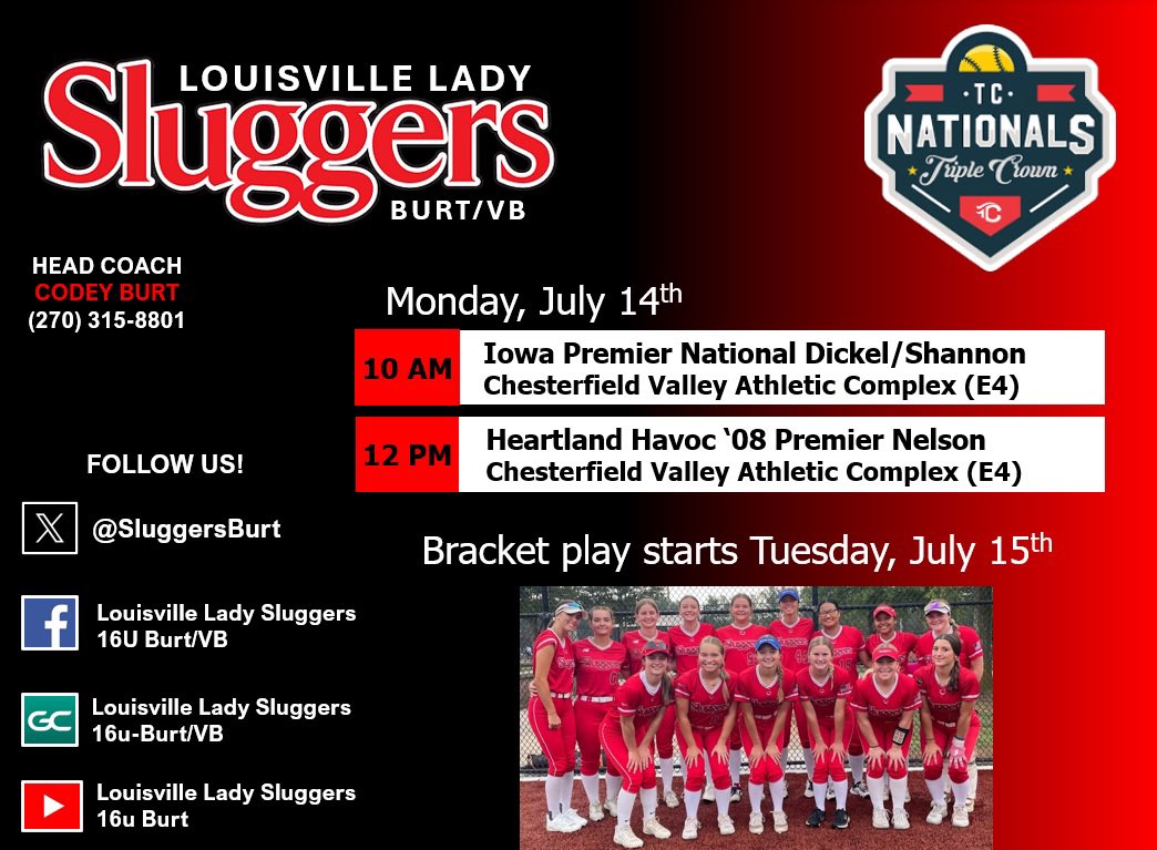 Headed To St. Louis Sunday for the TC NATIONALS. Let’s Go Girls! Come watch and support us!
