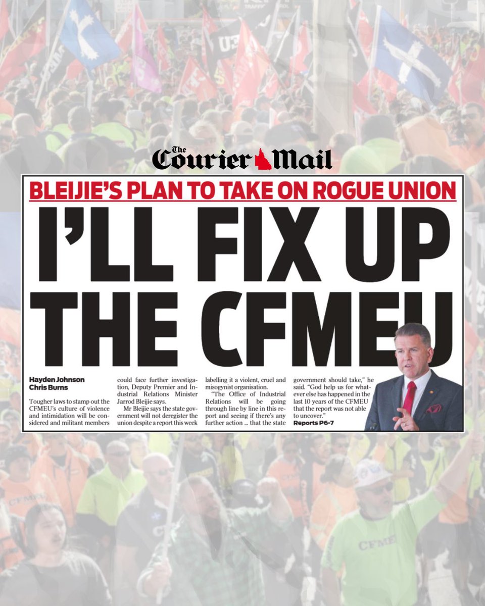The Labor Party has protected and enabled the militant CFMEU for a decade and must now explain why they let this systemic violence - including the abuse of women and children - go unchecked for so long. #qldpol
