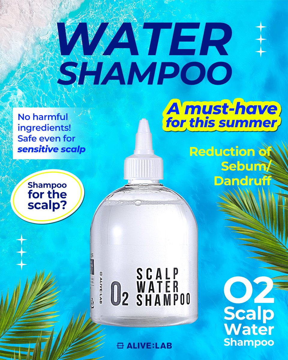 This Summer's Must-Have Shampoo 🏖️

Try our light, water-type shampoo for residue-free cleanse!

Stay fresh all summer long 🌊 with O₂ Scalp Water Shampoo 💦

Available via the link in bio 🔗

#alivelab #shampoo #scalpshampoo #scalpcare #koreanskincare #kbeauty #koreancosmetics