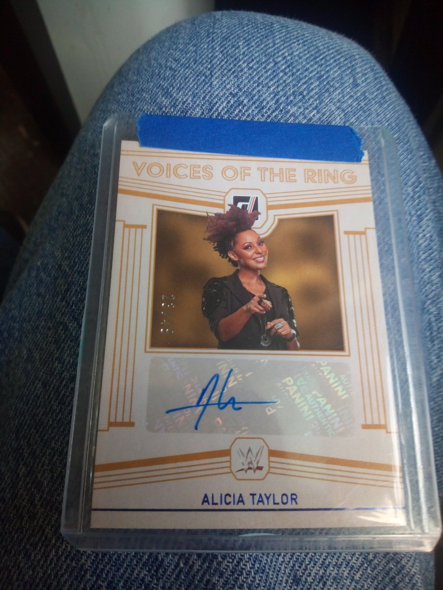 ROOD316's tweet image. so happy i got a new autographed sports card of @AliciaTaylorWWE in the mail today. got to add to shelf with with other autographed items i have of her and others.
