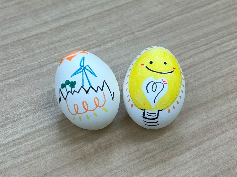 ／
電気事業連合会
#可能性のタマゴコンテスト 開催中！
＼

自然から得られる多様なエネルギー源と、
エネルギーがもたらす幸せを表現しました☺

皆さまもぜひ、タマゴアートに挑戦してみてくださいね🥚

#電力館