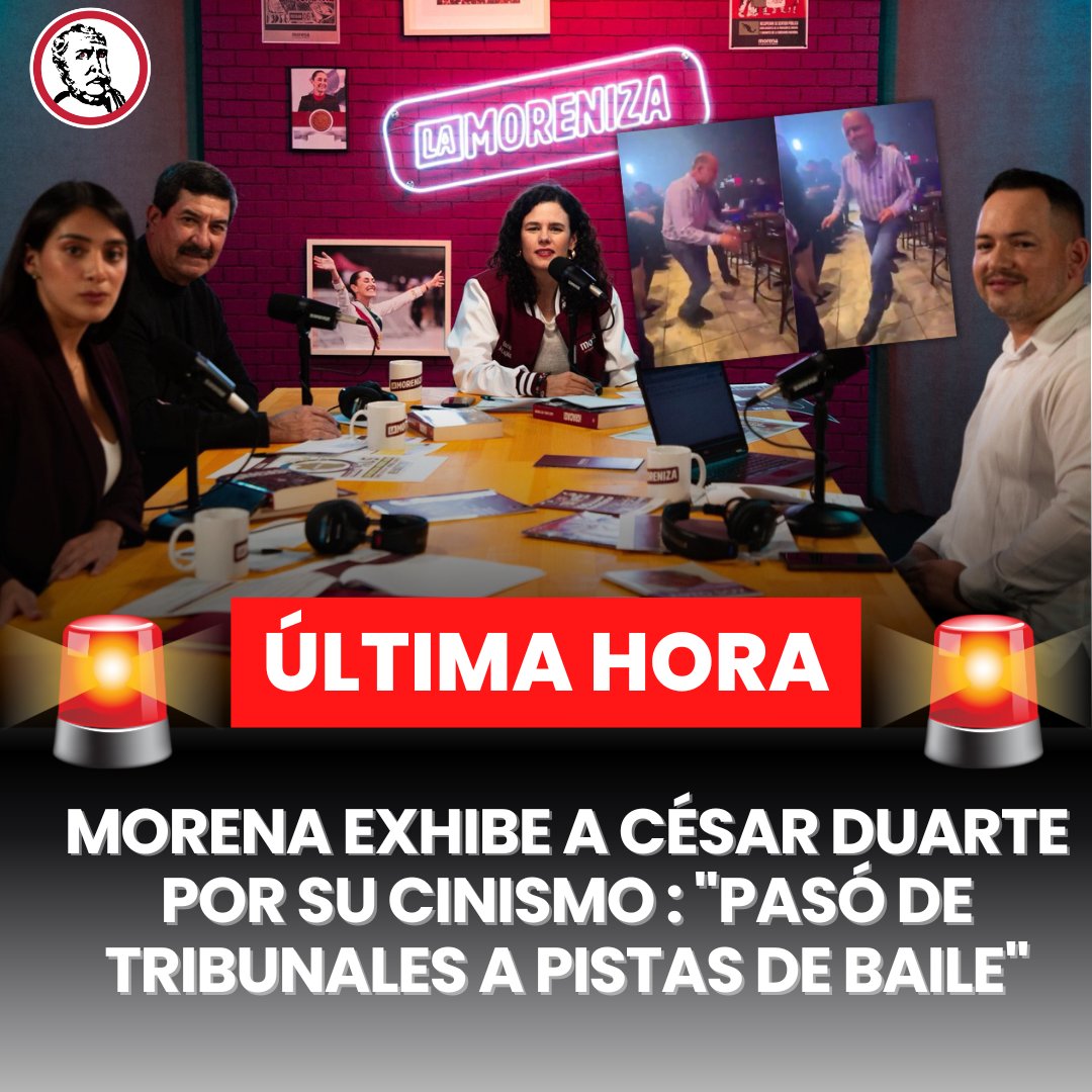 🚨#ÚLTIMAHORA | La Presidenta de @PartidoMorenaMx, Luisa María Alcalde  Luján criticó el cinismo del exgobernador priista de Chihuahua, César  Duarte, quien ha reaparecido y amenaza con regresar a la política pese a