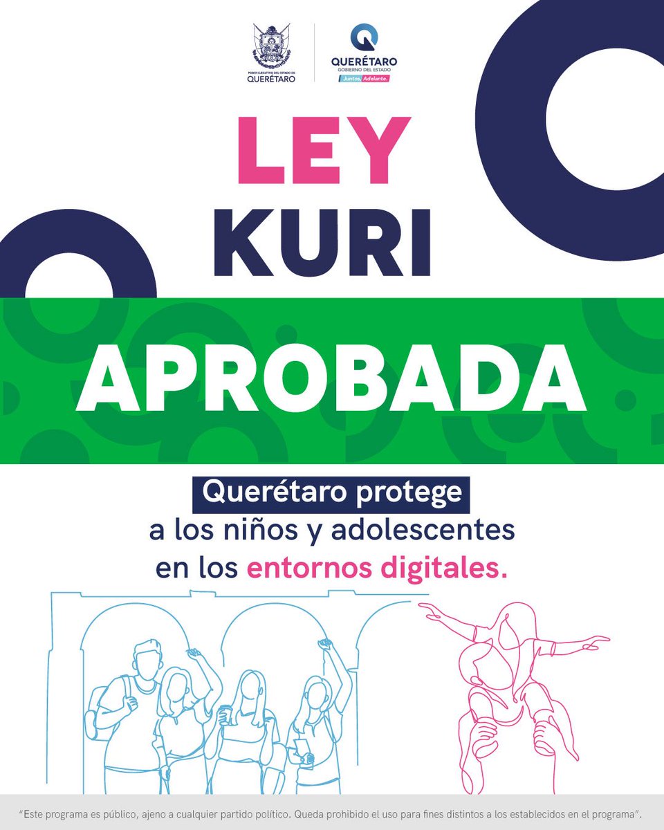 A partir de este día, las leyes de #Querétaro nos permiten proteger mejor y de diversas formas, a nuestras niñas, niños y adolescentes.

Defendemos así, con mano siempre cálida y firme, a nuestros menores ante los riesgos del ambiente digital, mientras les brindamos espacios y