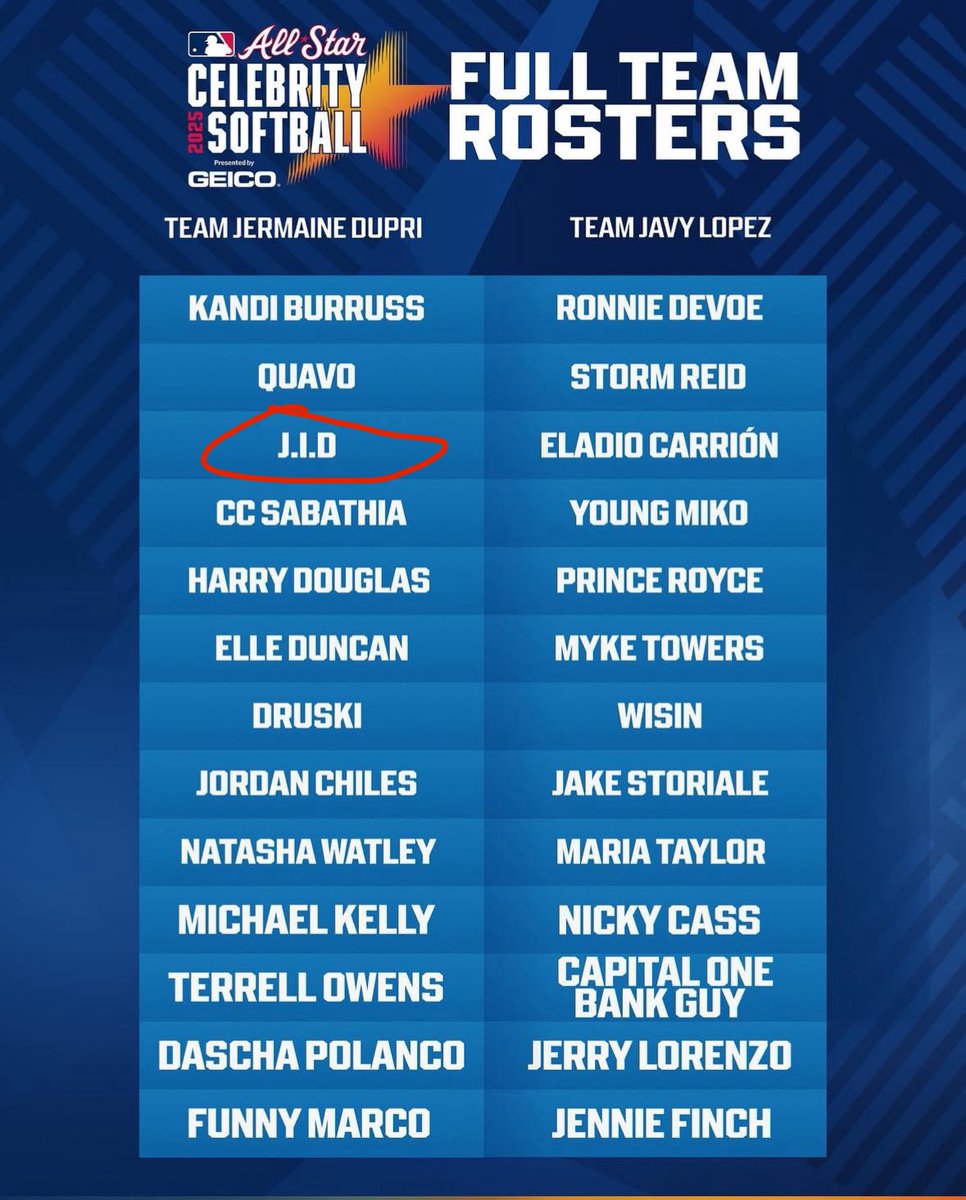 injidwetrust's tweet image. JID is playing in the MLB All-Star Celebrity Softball game ⚾️🔥