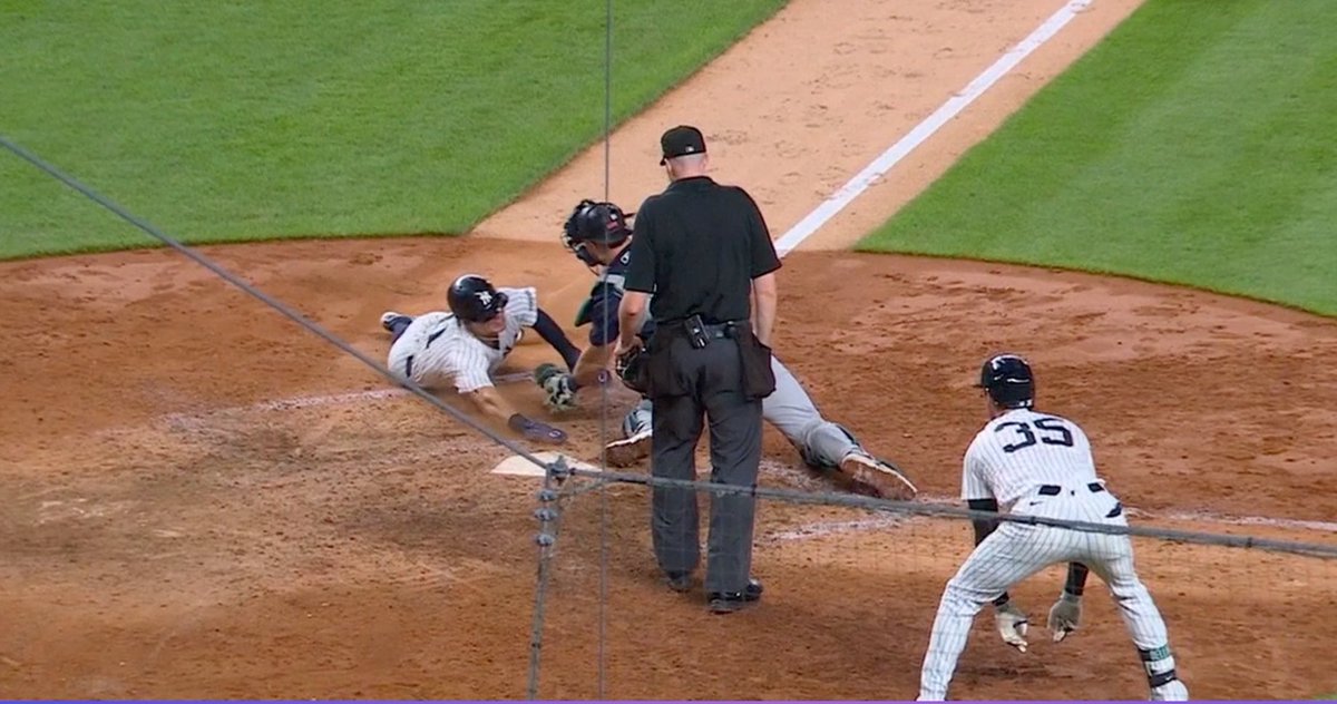 What a slide by Anthony Volpe on the Aaron Judge walk off sac fly in extra innings! #repbx