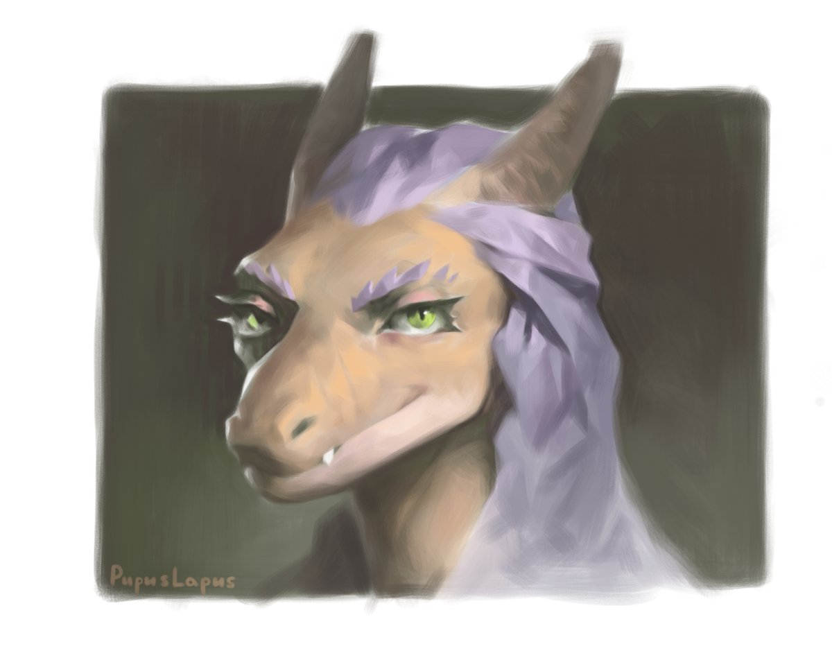 PupusLapus's tweet image. Wanted to try Krita for a long time. Only now I've gathered the strength to set it up. And here's the first try. I don't know what I was trying to do with her hair(?), but overall I like how the work is going in Krita and I'll definitely try working in it again.
