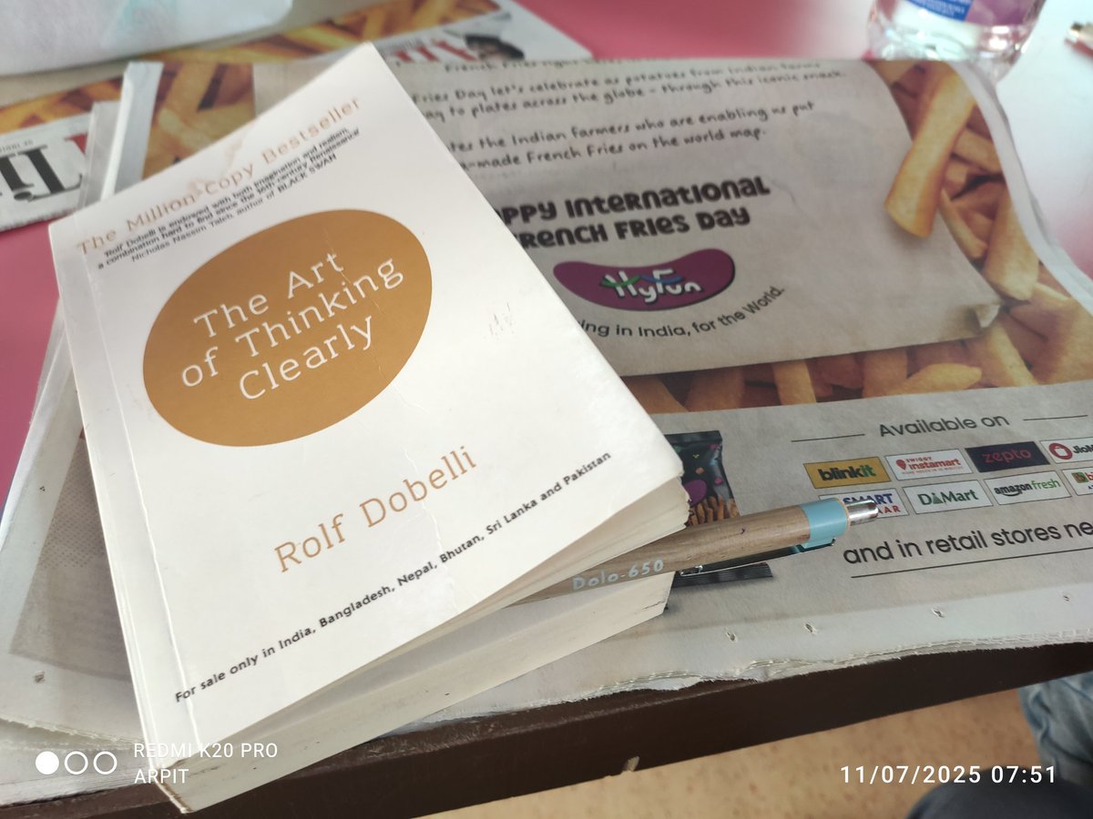 docarpitprajap1's tweet image. The Art of Thinking Clearly.. Enjoying the Journey on 82902..