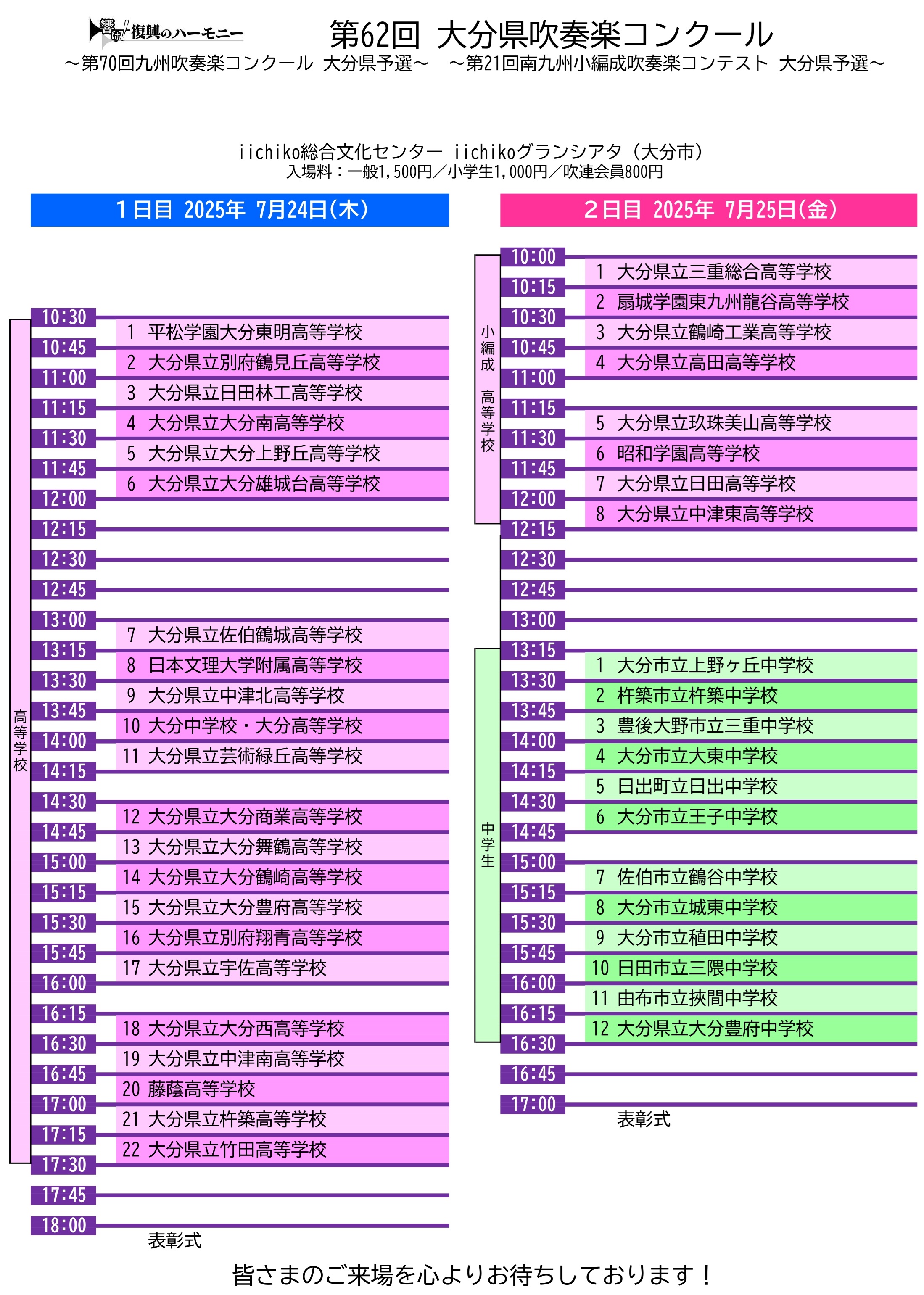 平成22年度(2010) 第50回 長野県吹奏楽コンクール スコア 平成22年度(2010) 第50回 長野県吹奏楽コンクール スコア