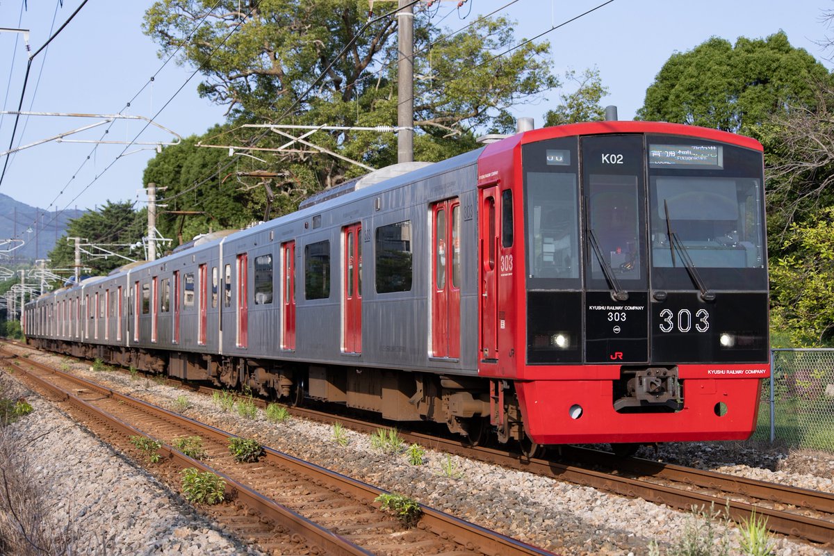 acid7509's tweet image. 25/7/10 筑肥線
626C 303系K01編成
622C 303系K02編成
1622C 303系K03編成
442C 305系W1編成
フクチカ車とあわせてJR車も撮影。
303系コンプできました。
305系トプナンも。