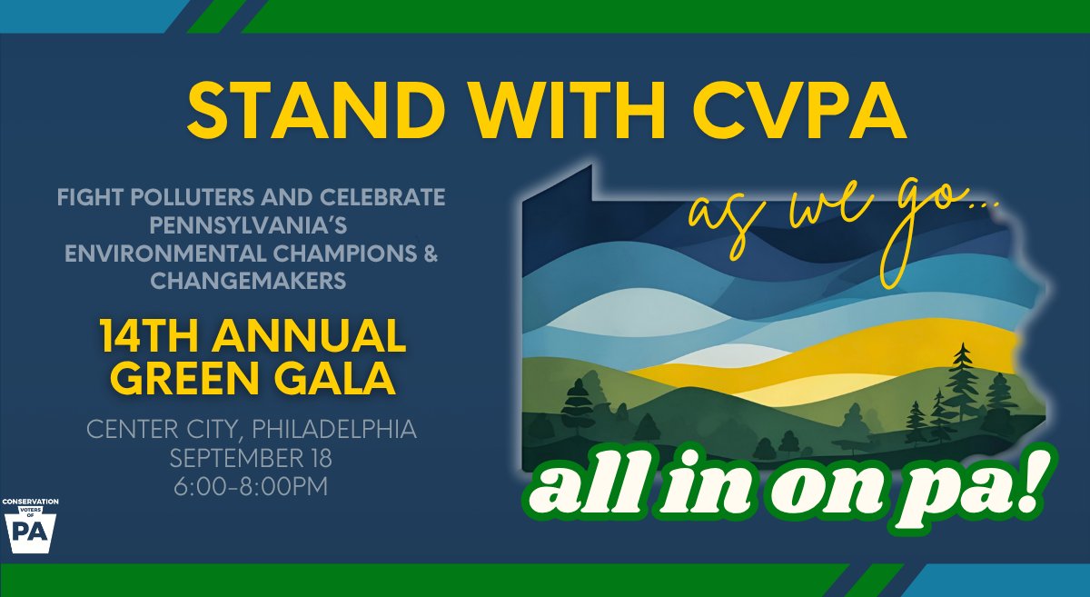 ConservationPA's tweet image. This isn’t just a party — it’s a power-up for PA’s climate and democracy 🌱
📅 Mark your calendar to join us in Philly this September 18 as we build momentum for 2025 and beyond
🌍 Real progress starts right here at home — and we want you to go ALL IN on PA with us
#AllInOnPA