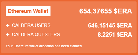 MinterLoop's tweet image. #Caldera

The $ERA pre-claim period is now open 🪂

claim.calderafoundation.io

Eligible wallets *must* complete the pre-claim process by July 17th, 00:00 UTC, to receive the airdrop.

To complete the process, you must pass a humanity check, no big deal.

Even if you haven't farmed…