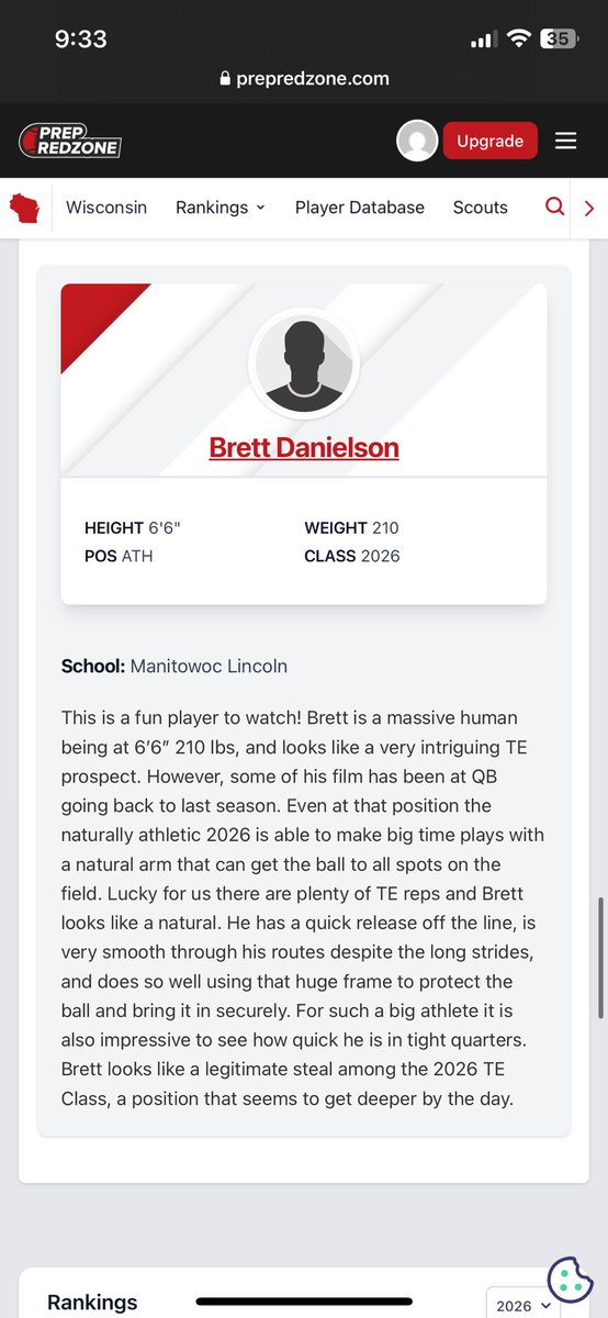 Thank you <a href="/MJ_NFLDraft/">Mark Johnson</a> <a href="/PrepRedzone/">Prep Redzone 🏈</a> for the write up!